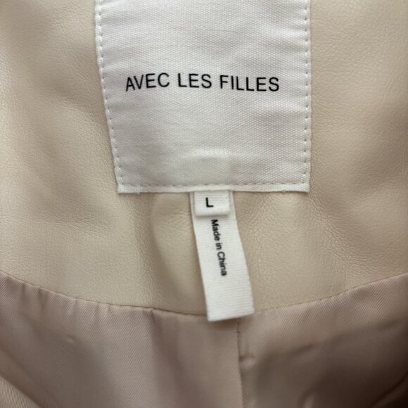 Avec Les Filles Diamond Quilted Bomber Jacket-  size large - Picture 3 of 5